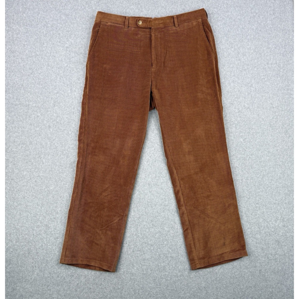 Peter‎ Millar Pants Mens 35x28 Orange Corduroy Nanoluxe Straight Leg Golf Preppy